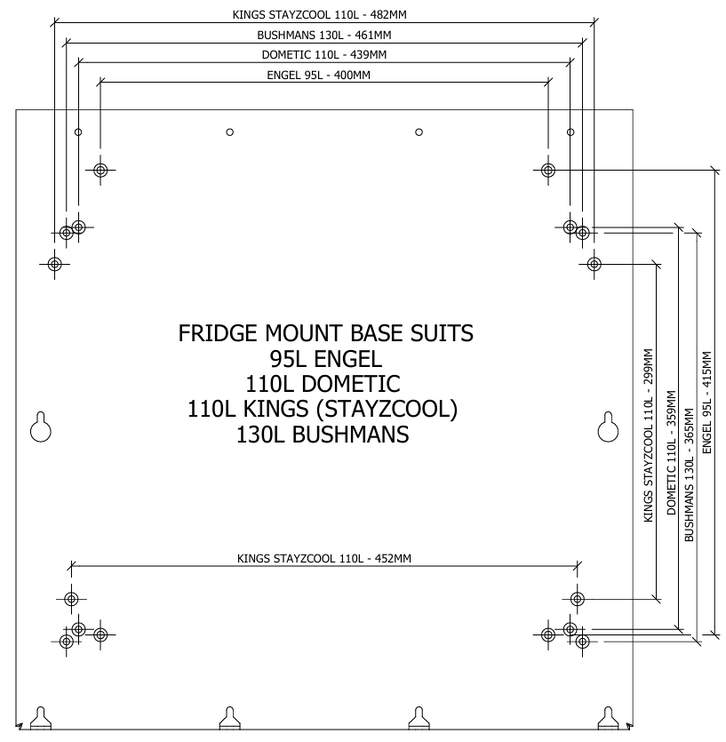 Kimberley2Cape Upright Fridge Mounts