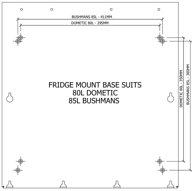 Kimberley2Cape Upright Fridge Mounts