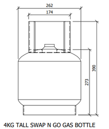 Kimberley2Cape 4kg Tall Gas Bottle Holder