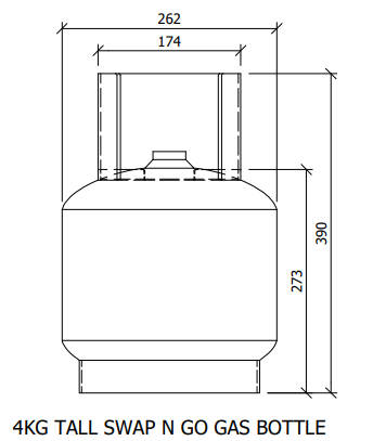 Kimberley2Cape 4kg Tall Gas Bottle Holder