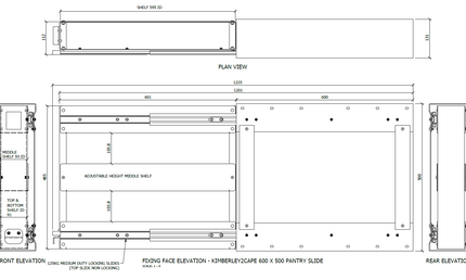 Kimberley2Cape Wall Mount Pantry Slides