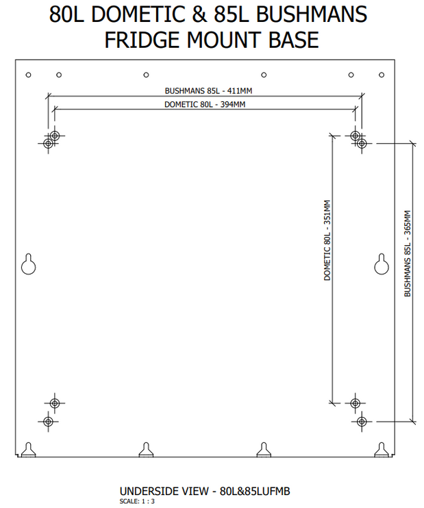 Kimberley2Cape Upright Fridge Mounts