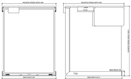 Kimberley2Cape Upright Fridge Mounts