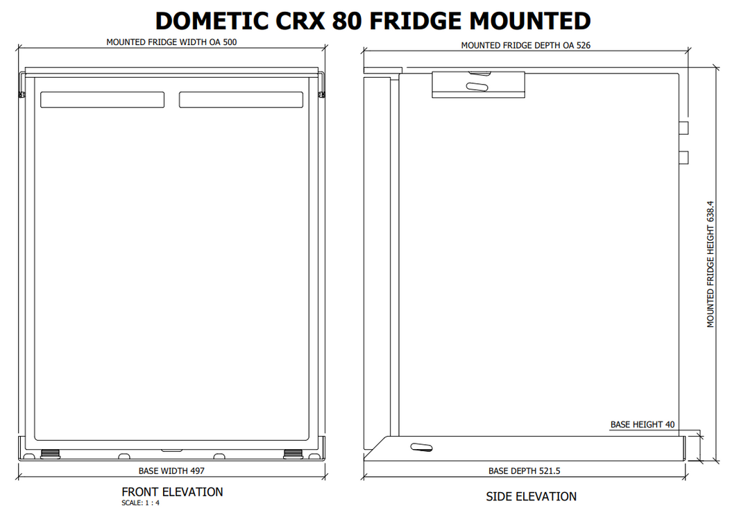 Kimberley2Cape Upright Fridge Mounts